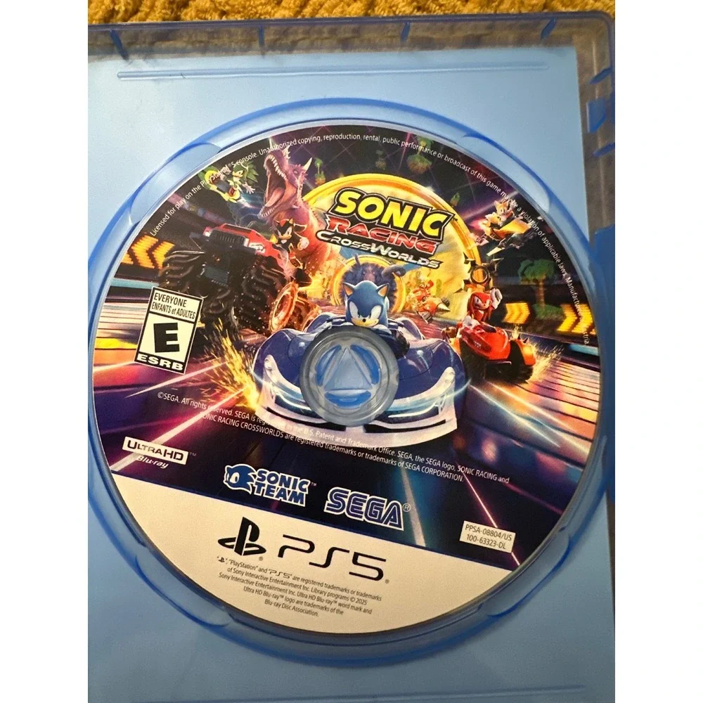 Sega Sonic Racing CrossWorlds PS5 One Size Blue‎ Excellent Racing Game Disc